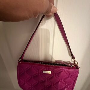 Kate Spade Magenta Quilted Wristlet